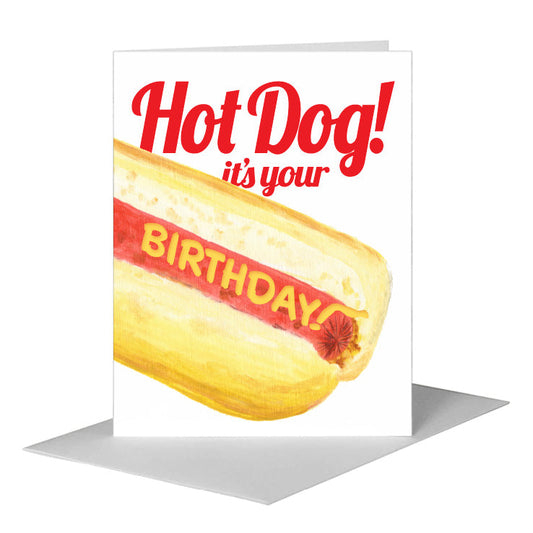 Hot Dog, Greeting Card (#8596R) A2 Card Front, www.printedcanvas.com