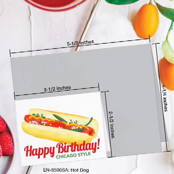Hot Dog, Greeting Card (8596SA), Enclosure, www.printedcanvas.com