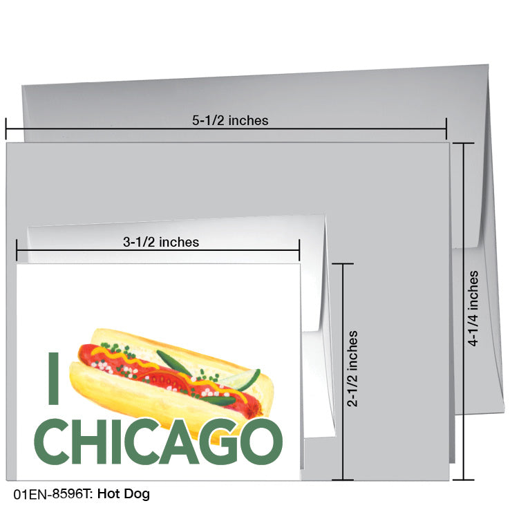 Hot Dog, Greeting Card (8596T), Enclosure Card, printedcanvas.com