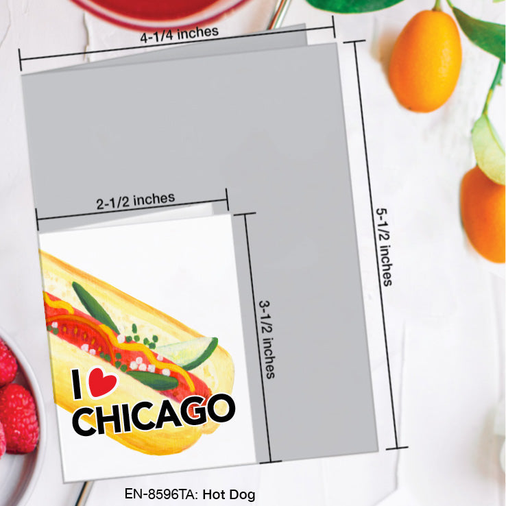 Hot Dog, Greeting Card (#8596TA), Enclosure, www.printedcanvas.com