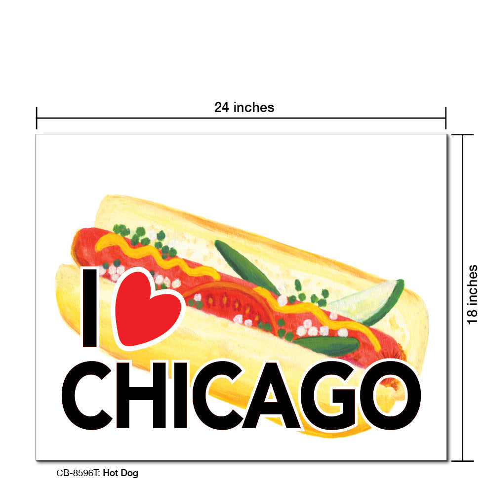 Hot Dog, Card Board (8596T), 8x10 Poster Board, www.printedcanvas.com