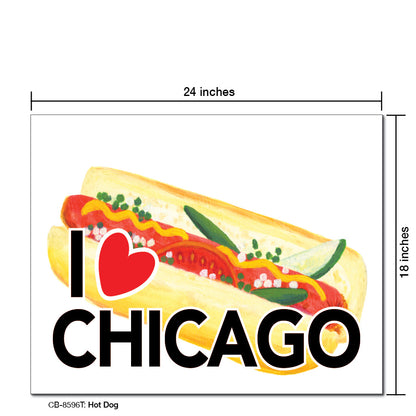 Hot Dog, Card Board (8596T), 8x10 Poster Board, www.printedcanvas.com
