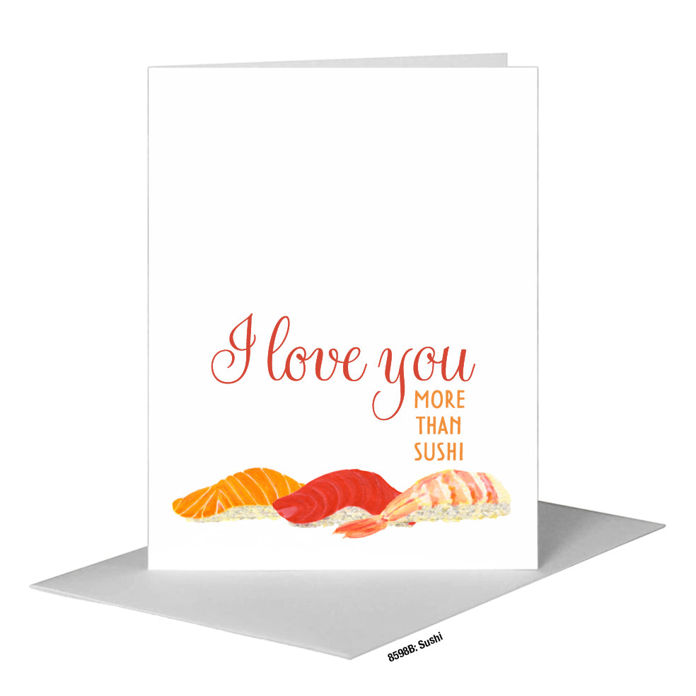 Sushi, Greeting Card (#8598B)