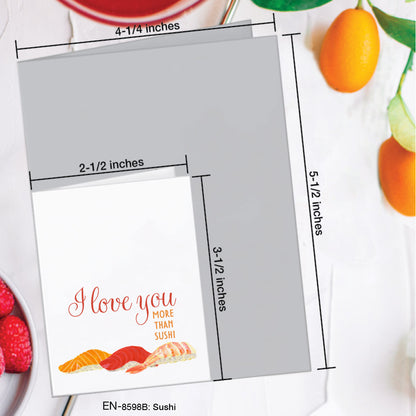 Sushi, Greeting Card (#8598B)