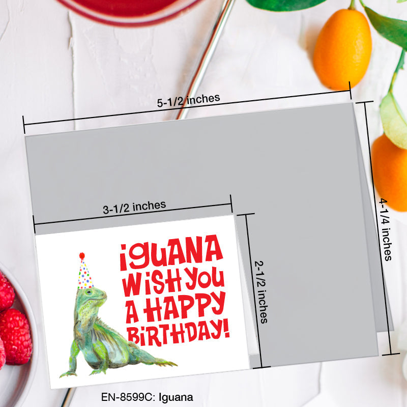 Iguana, Greeting Card (8599C), Enclosure, www.printedcanvas.com
