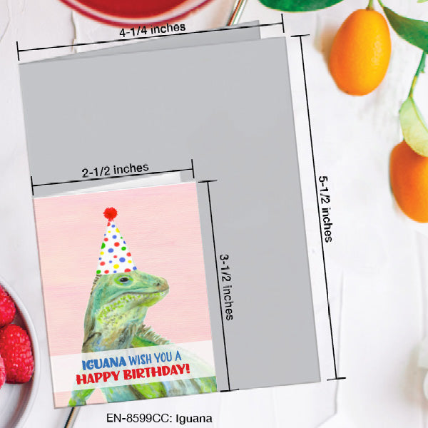 Iguana, Greeting Card (8599CC), Enclosure, www.printedcanvas.com