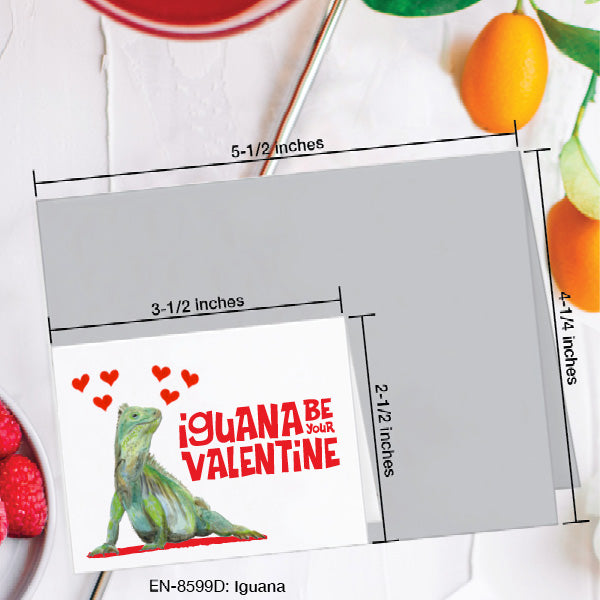 Iguana, Greeting Card (8599D), Enclosure, www.printedcanvas.com