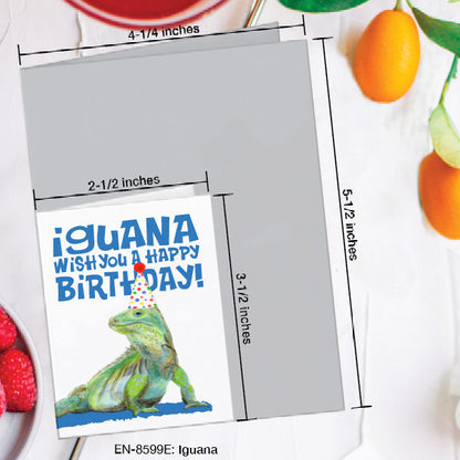 Iguana, Greeting Card (8599E), Enclosure, www.printedcanvas.com