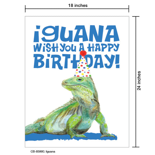 Iguana, Card Board (8599E), Card Board: 18x24, printedcanvas.com