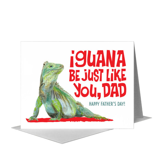 Iguana, Greeting Card (#8599J) A2 Card Front, www.printedcanvas.com