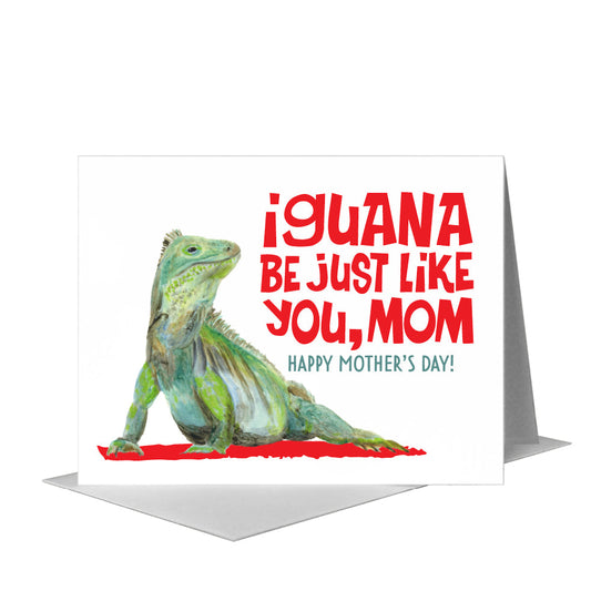 Iguana, Greeting Card (#8599N) A2 Card Front, www.printedcanvas.com