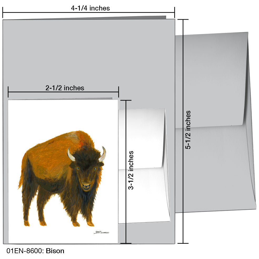 Bison, Greeting Card (8600), Enclosure, printedcanvas.com