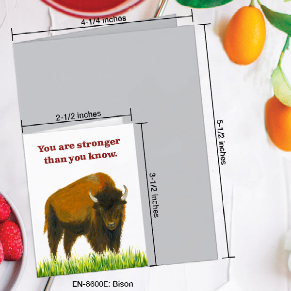 Bison, Greeting Card (8600E), Enclosure, www.printedcanvas.com
