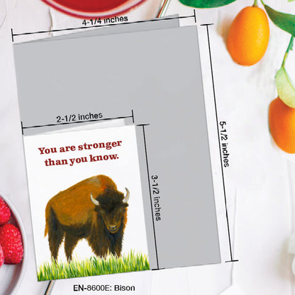Bison, Greeting Card (8600E), Enclosure, www.printedcanvas.com