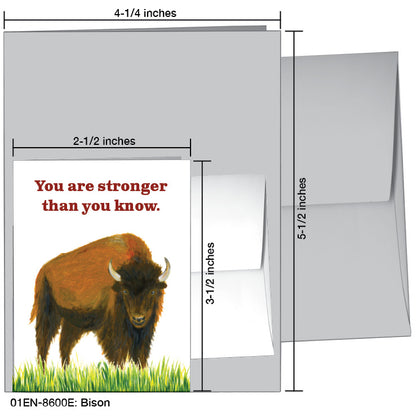 Bison, Greeting Card (8600E), Enclosure Card, printedcanvas.com