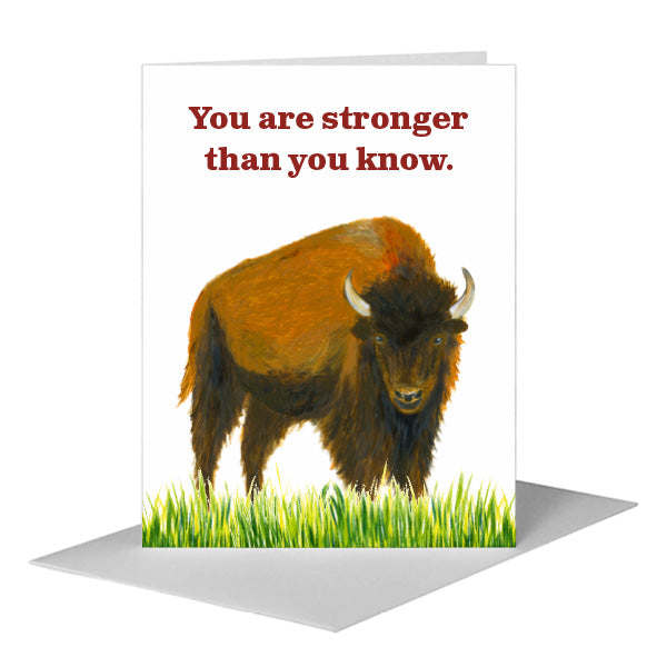 Bison, Greeting Card (#8600E), A2 Card Front, www.printedcanvas.com