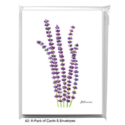 Fresh Lavender, Greeting Card (#8602A), A2 Card 8-Pack, www.printedcanvas.com