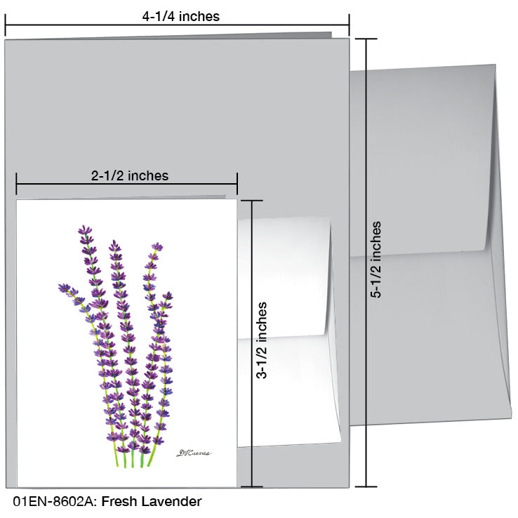 Fresh Lavender, Greeting Card (#8602A), Enclosure Card, www.printedcanvas.com