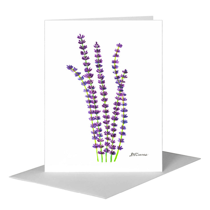 Fresh Lavender, Greeting Card (#8602A), A2 Card Front, www.printedcanvas.com