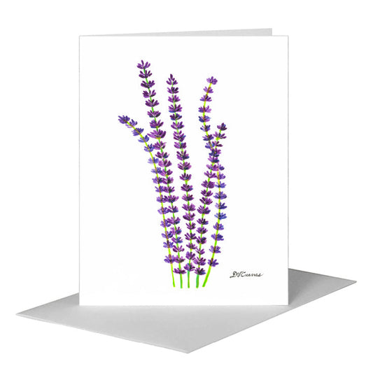 Fresh Lavender, Greeting Card (#8602A) A2 Card Front, www.printedcanvas.com