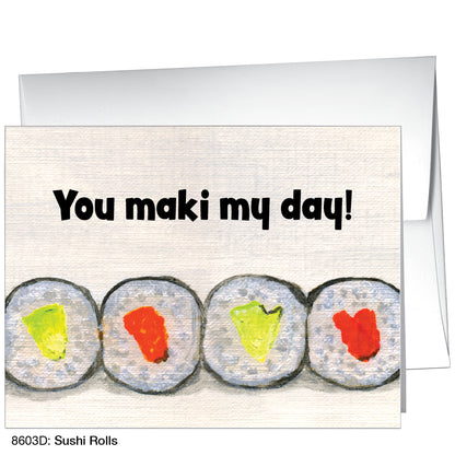 Sushi Rolls, Greeting Card (8603D)