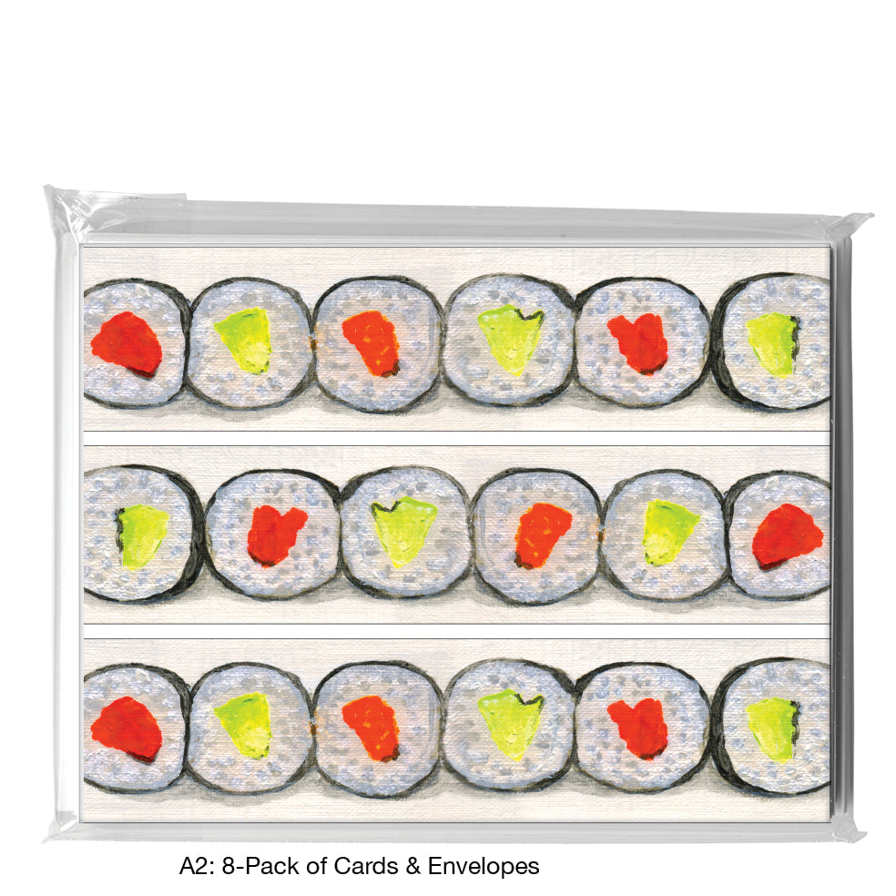 Sushi Rolls, Greeting Card (8603E)