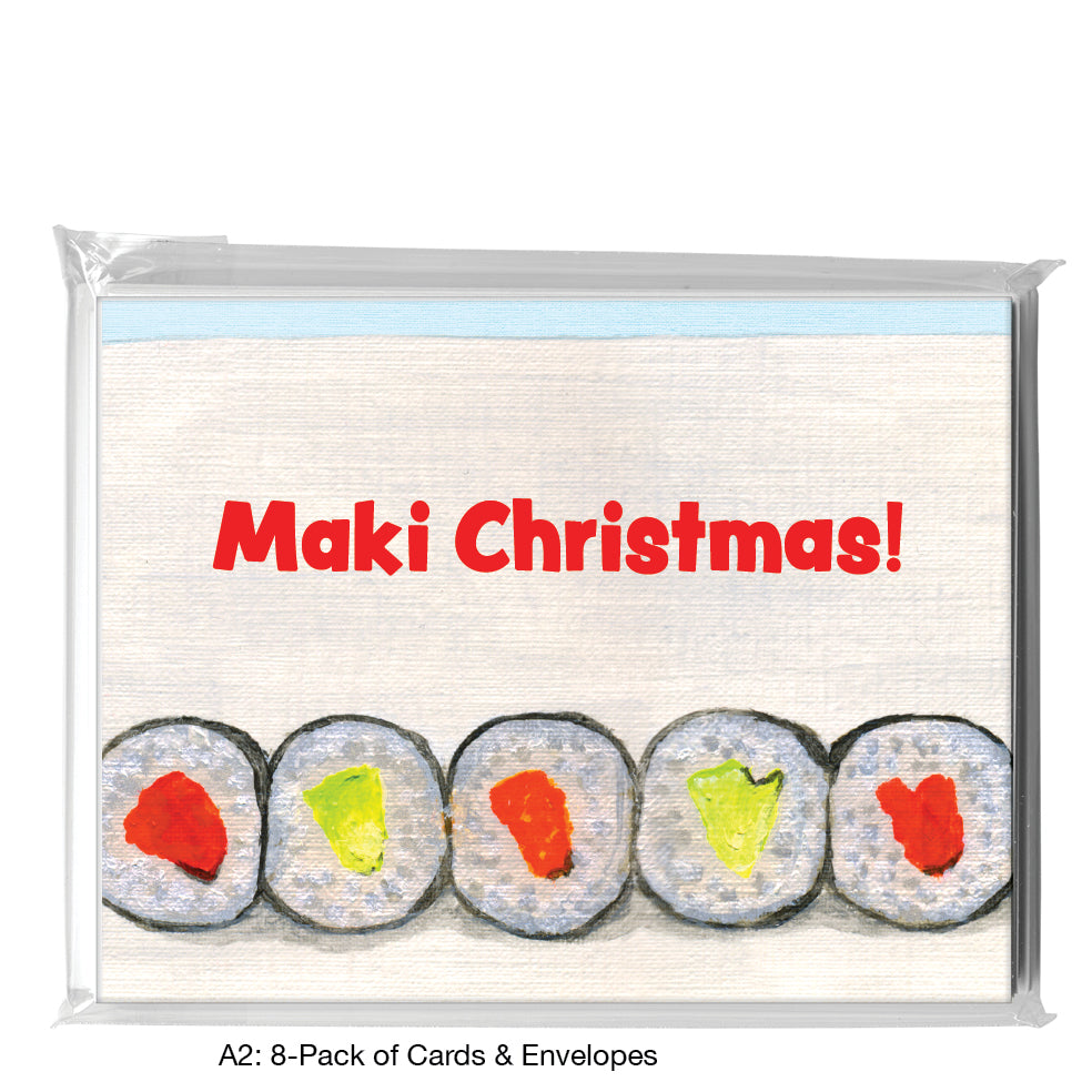 Sushi Rolls, Greeting Card (8603J)