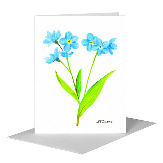 Marilyn Forget Me Not, Greeting Card (#8604A) A2 Card Front, www.printedcanvas.com