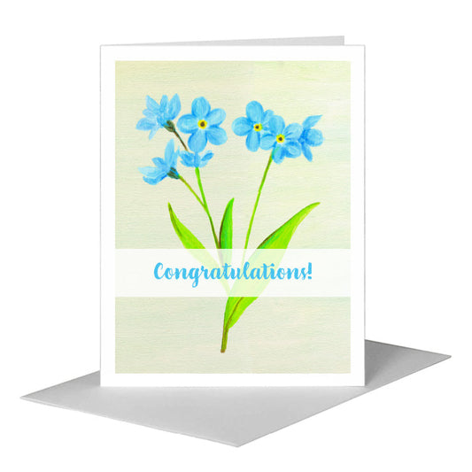 Marilyn Forget Me Not, Greeting Card (#8604F) A2 Card Front, www.printedcanvas.com