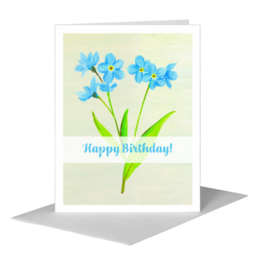 Marilyn Forget Me Not, Greeting Card (#8604G) A2 Card Front, www.printedcanvas.com