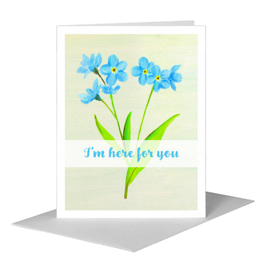 Marilyn Forget Me Not, Greeting Card (#8604H) A2 Card Front, www.printedcanvas.com