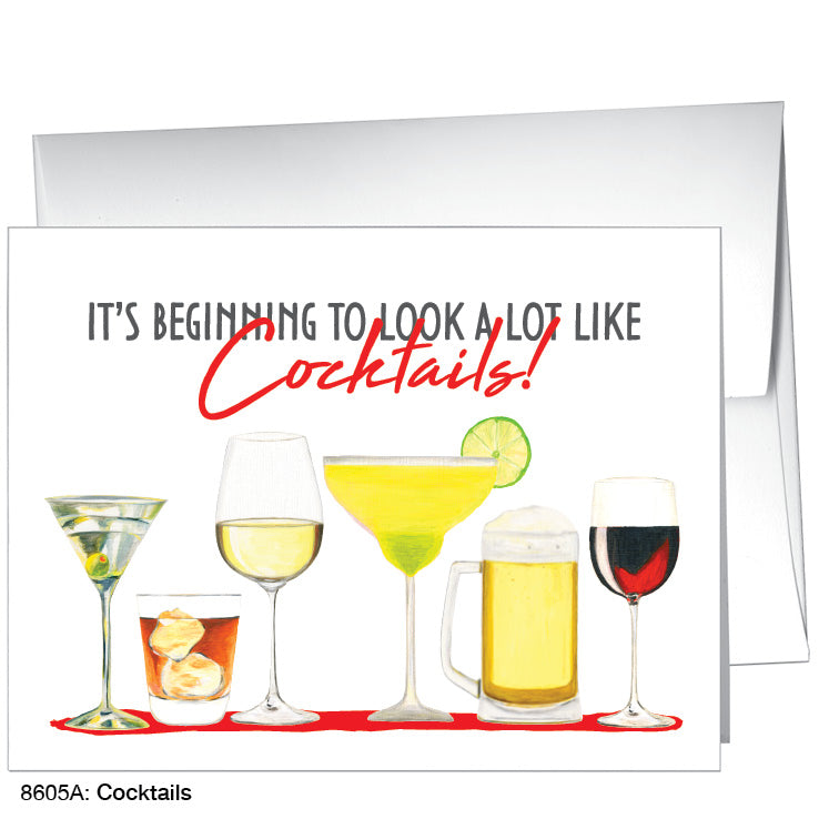 Cocktails, Greeting Card (8605A), A2, printedcanvas.com