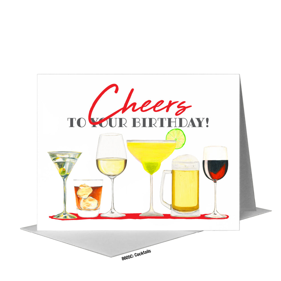 Cocktails, Greeting Card (#8605C)