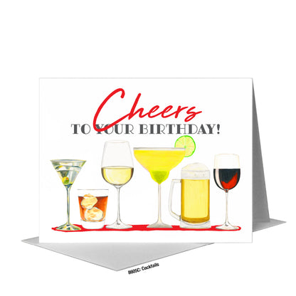 Cocktails, Greeting Card (#8605C)