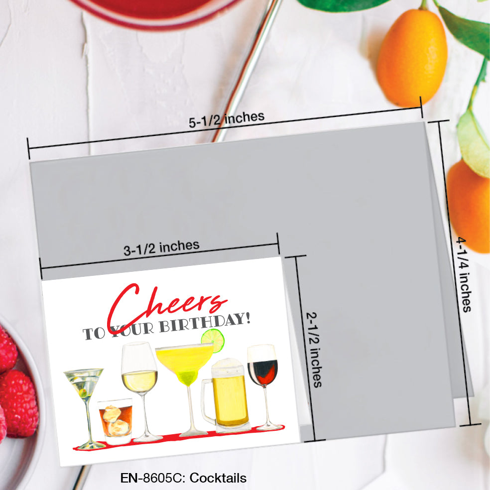 Cocktails, Greeting Card (#8605C)