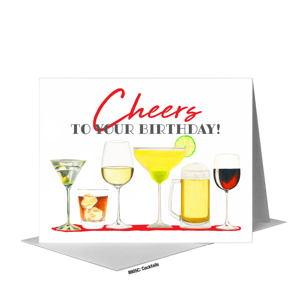 Cocktails, Greeting Card (#8605C)
