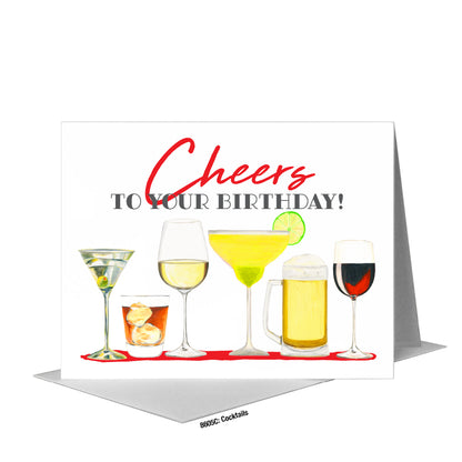 Cocktails, Greeting Card (#8605C)