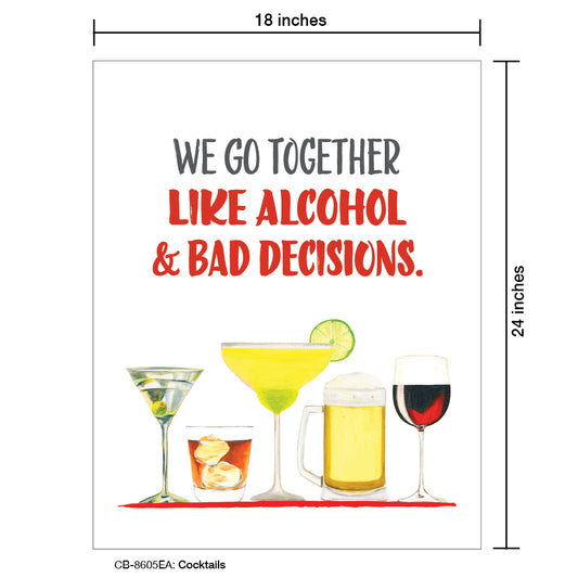 Cocktails, Card Board (8605EA)