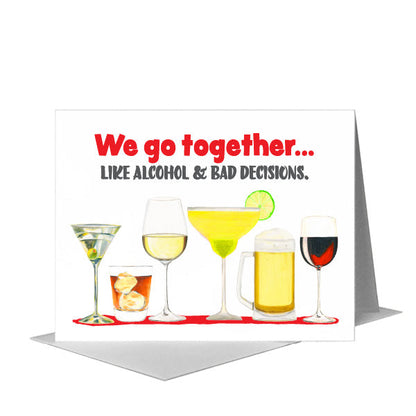 Cocktails, Greeting Card (#8605E), A2 Card Front, www.printedcanvas.com