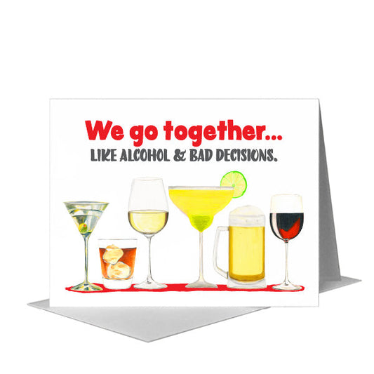 Cocktails, Greeting Card (#8605E) A2 Card Front, www.printedcanvas.com
