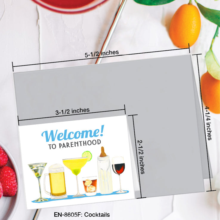 Cocktails, Greeting Card (#8605F)