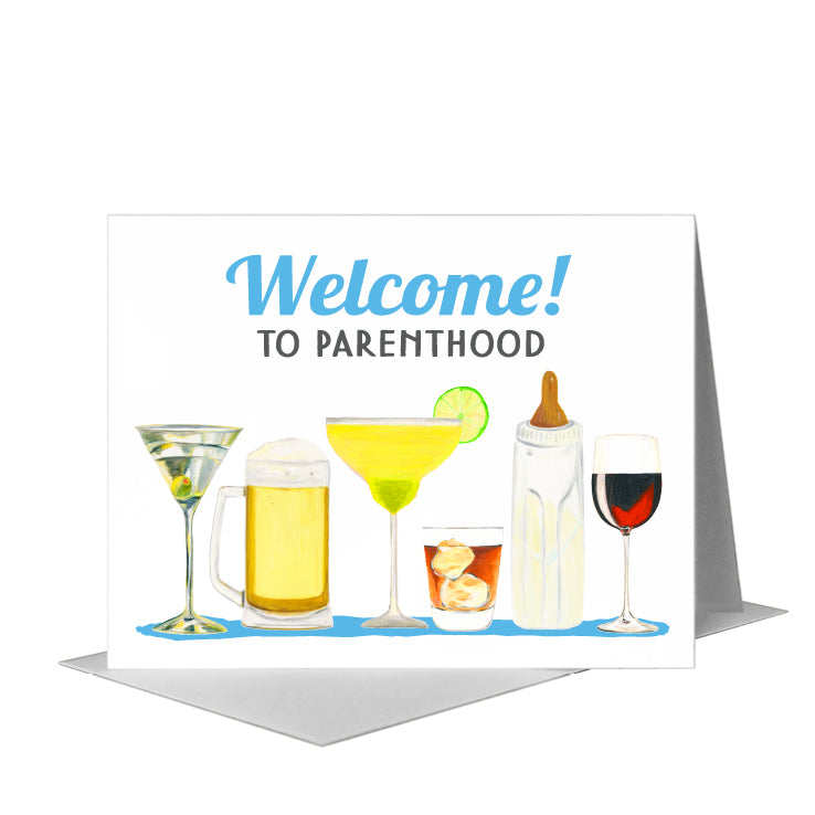 Cocktails, Greeting Card (#8605F), A2 Card Front, www.printedcanvas.com