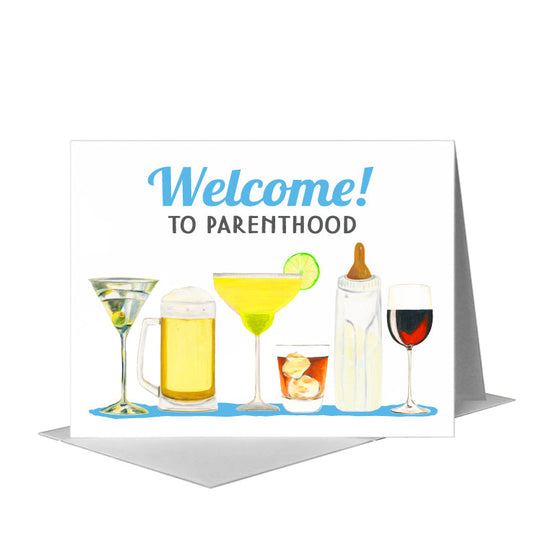 Cocktails, Greeting Card (#8605F) A2 Card Front, www.printedcanvas.com