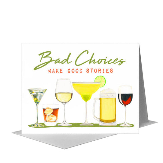 Cocktails, Greeting Card (#8605H) A2 Card Front, www.printedcanvas.com