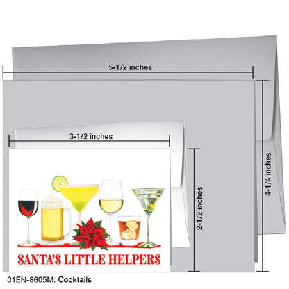 Cocktails, Greeting Card (#8605N), Enclosure Card, www.printedcanvas.com