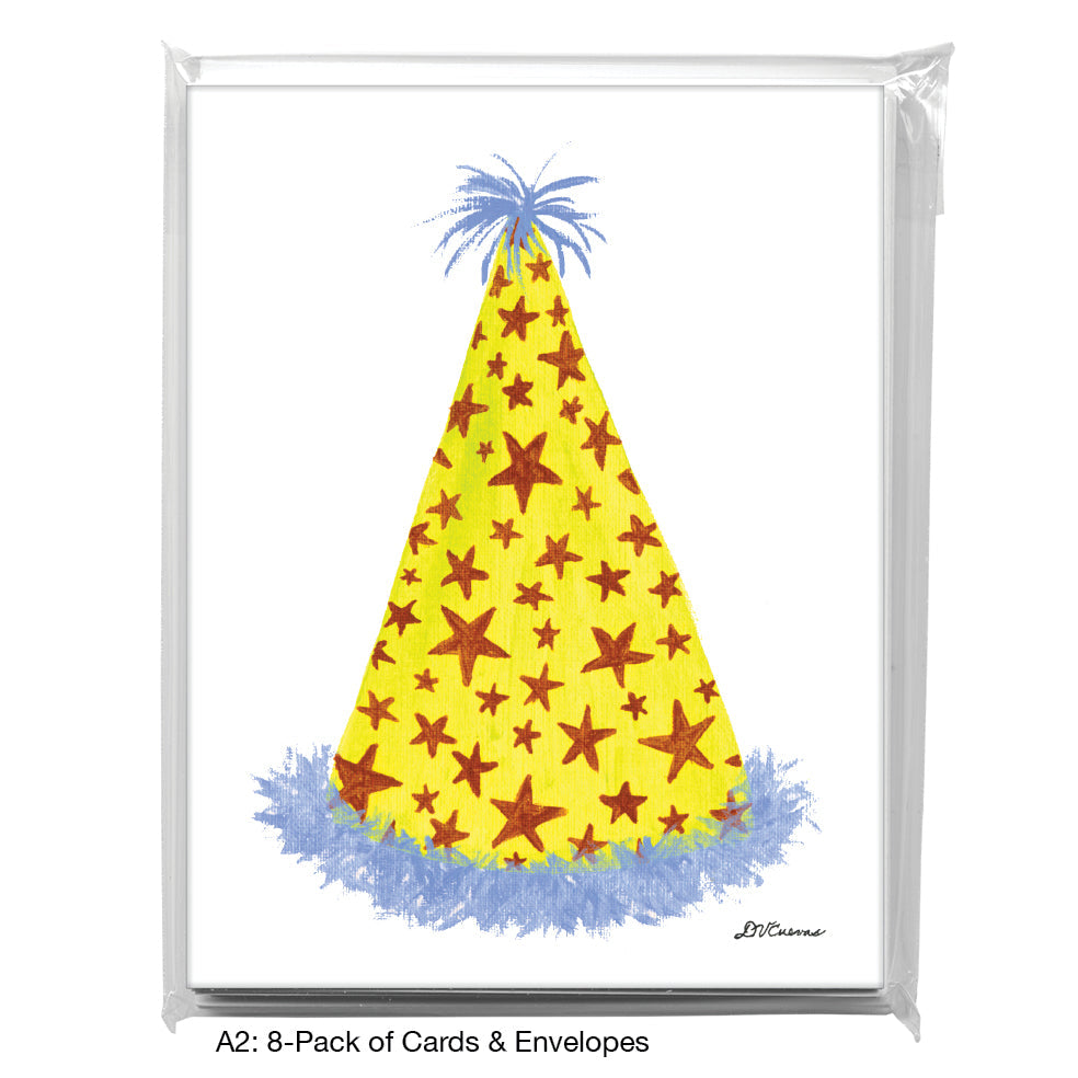 Party Hat, Greeting Card (8607D), A2 8-Pack, printedcanvas.com