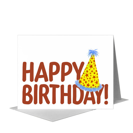 Party Hat, Greeting Card (#8607DC) A2 Card Front, www.printedcanvas.com