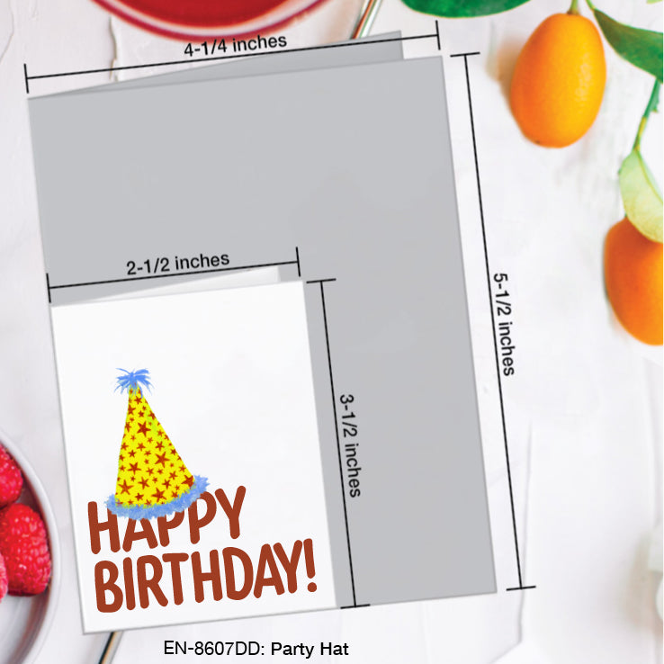 Party Hat, Greeting Card (#8607DD)
