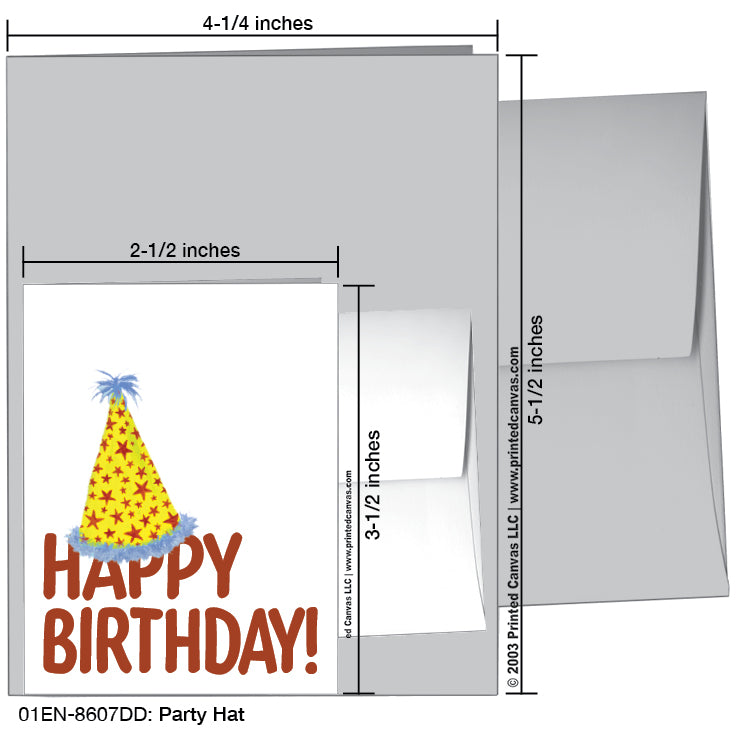 Party Hat, Greeting Card (#8607DD)