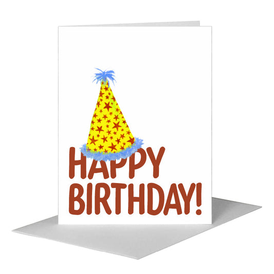 Party Hat, Greeting Card (#8607DD) A2 Card Front, www.printedcanvas.com